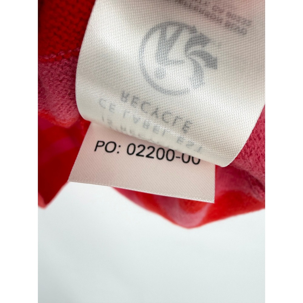 NEW Outerknown Red Pink Stripe 100% Cashmere Short Sleeve Sweater XS 2450002 - Picture 10 of 15